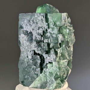 Gierige Schweinstasche Grüner Fluorit Kristall, Diana Maria Mine, England Bild 5