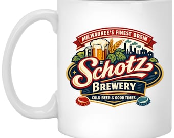 Schotz Brewery Coffee Mug | Laverne & Shirley retro 70s show coffee cup |