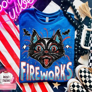 Fireworks Cat Etsy