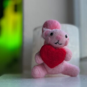 Pink Valentine Love Squirrel - ooak