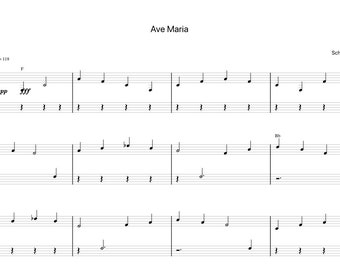 Ave Maria by Schubert Sheet Music - Digital Download, Easy Printable Music Sheet for Beginners