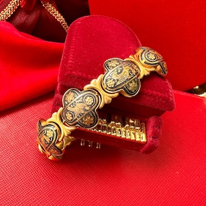 vintage Spanish damascene link bracelet
