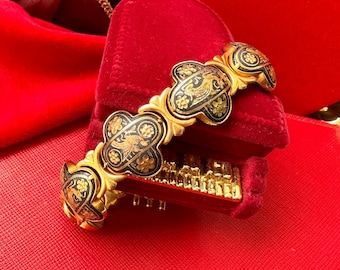 vintage Spanish damascene link bracelet