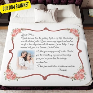 Mutter Geschenk - Personalisierte Buchstaben-Decke - Herzliches Geschenk für Mama, gemütlichen Sherpa oder Arctic Fleece-Überwurf, Muttertag, Geburtstag, Frauentag