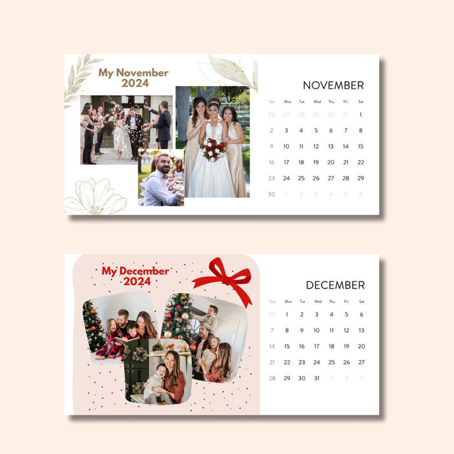 Personalized Desktop Calendar 2025, Put Your Memories of 2024 - You Can ...