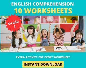 1st Grade English Comprehension Worksheets | Fun Activities (PDF Download)