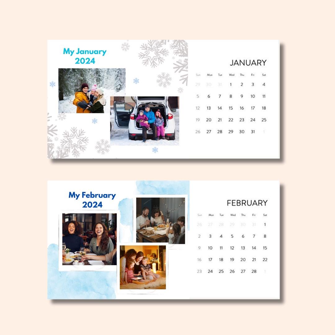 Personalized Desktop Calendar 2025, Put Your Memories of 2024 - You Can ...