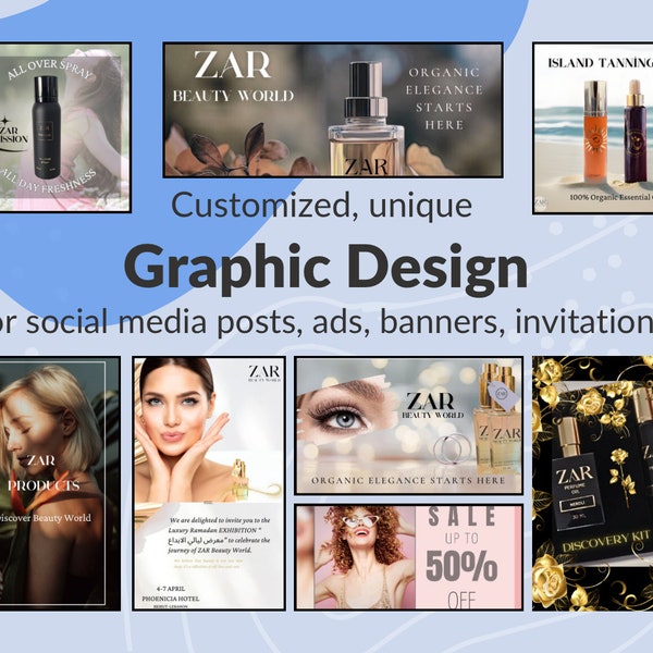 Customized Social Media Posts, Ads Contents, Invitations, Flyers, Photo Covers, Headers and Banners, etc.