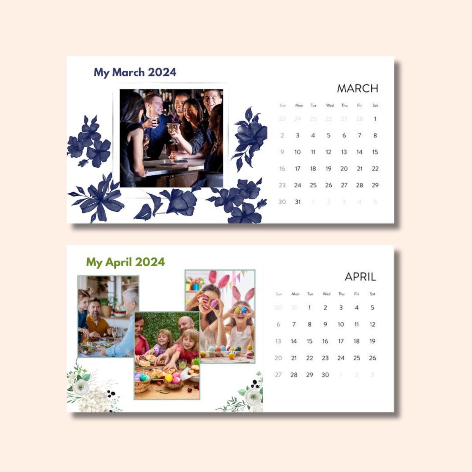 Personalized Desktop Calendar 2025, Put Your Memories of 2024 - You Can ...