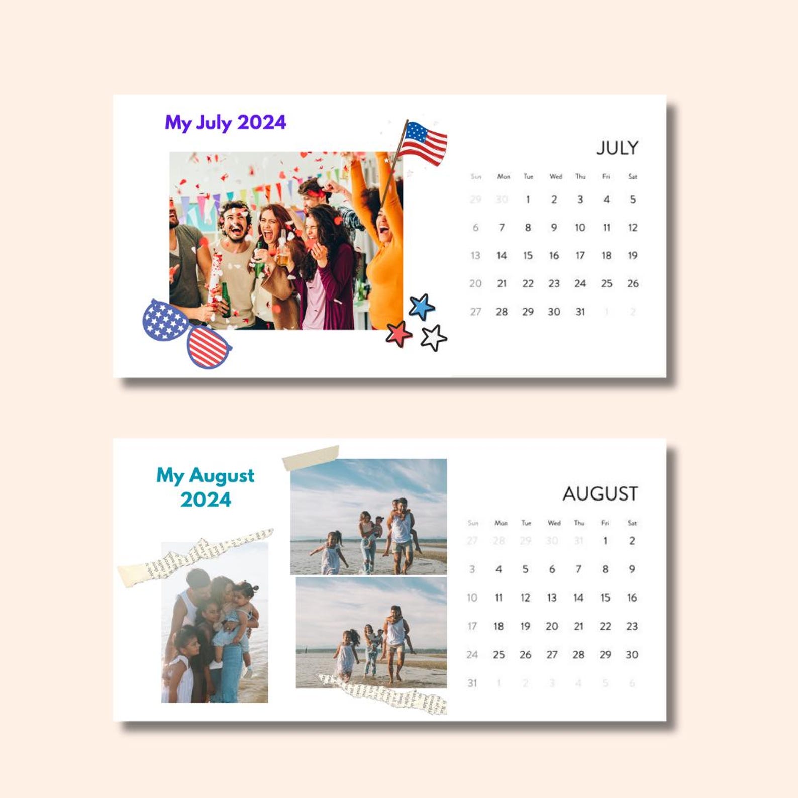 Personalized Desktop Calendar 2025, Put Your Memories of 2024 - You Can ...