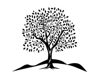 Tree of Life SVG: Olive Tree Digital Clip Art (PDF, PNG)