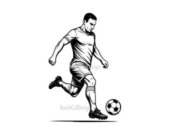 Soccer Player SVG, PNG: Craft Project Design (Digital Download)