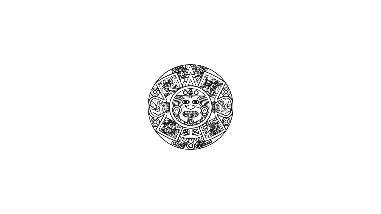 Maglietta Calendario Azteco – Aquila E Pietra Del Sole – 100% Cotone (Uomo, Varie Taglie)