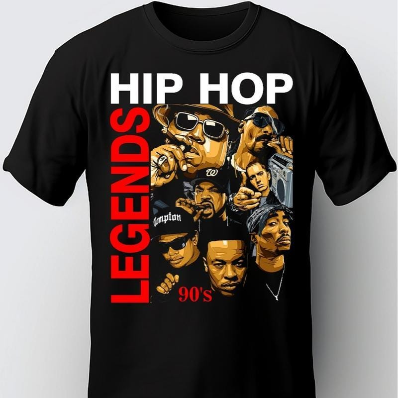 Old School Rappers Black Cotton T-shirt, Hip Hop Rap East Coast West Coast Hoodie, Friend Hip Hop Sweatshirt, Unisex Top