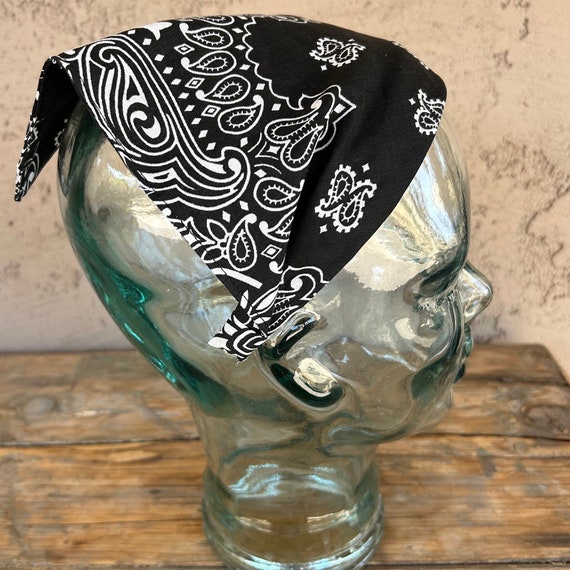 Bandana Triangle Head Scarf Headband, Paisley Head Scarf