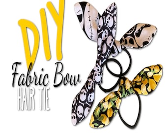 DIY Fabric Bow Template | Pattern ONLY For Fabric Bow Hair Tie | Hair Accessory Template | DIY Bow Hair Tie | Digital Downloadable Pattern