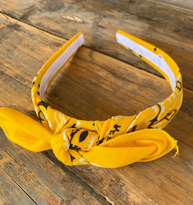 LEMON Bandana Knot Tie Headband Bandanna HeadWrap Rock Fashion Etsy