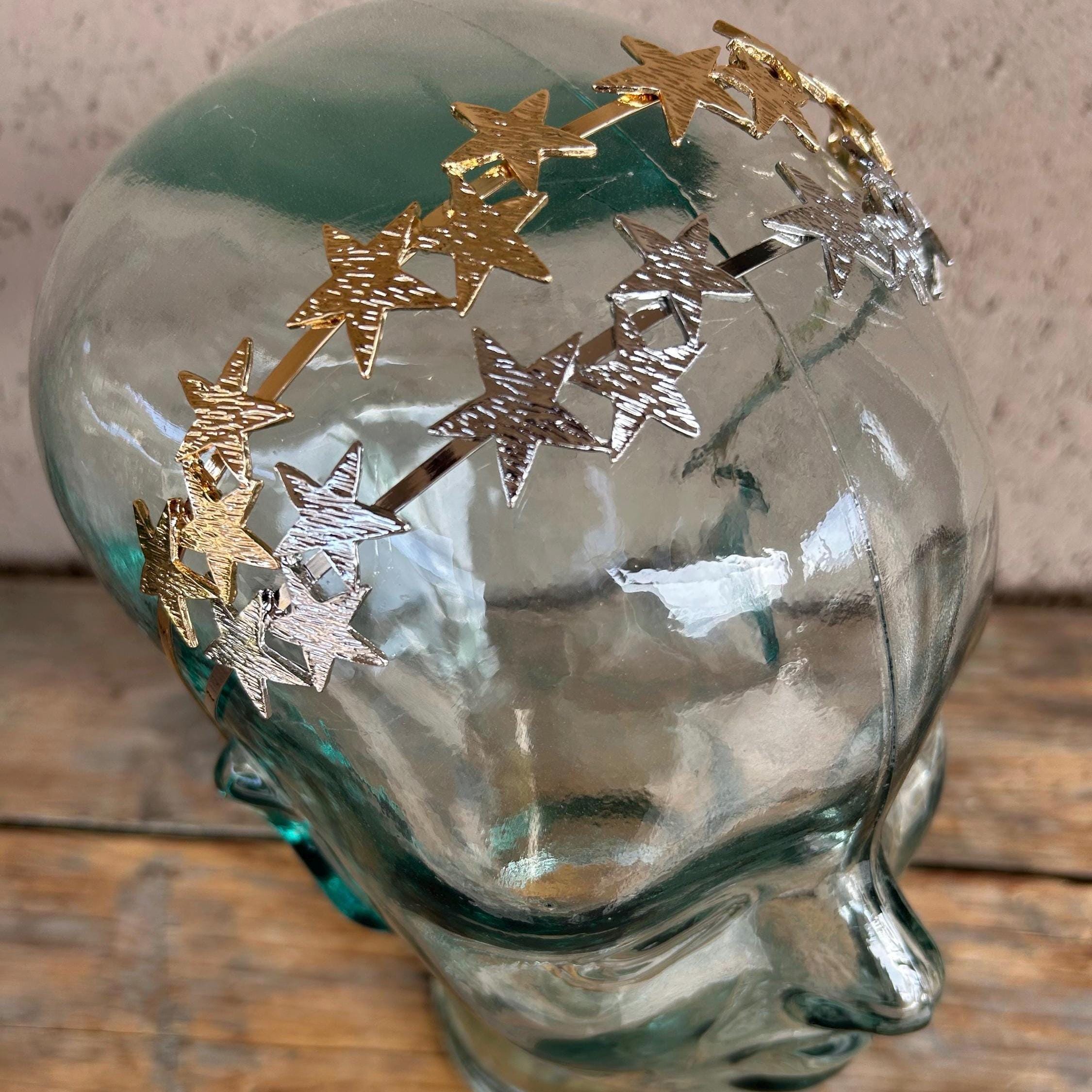 Starburst Metal Headband: Gold or Silver Star Crown - Etsy