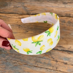 Lemon Hairband, Wide Hairband, Girls Headband, Women’s Fashion Headband, Summer Headband, Lemon Headband
