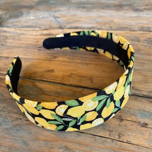 Lemon 2.0 Hairband, Wide Hairband, Girls Headband, Women’s Fashion Headband, Summer Headband, Lemon Headband