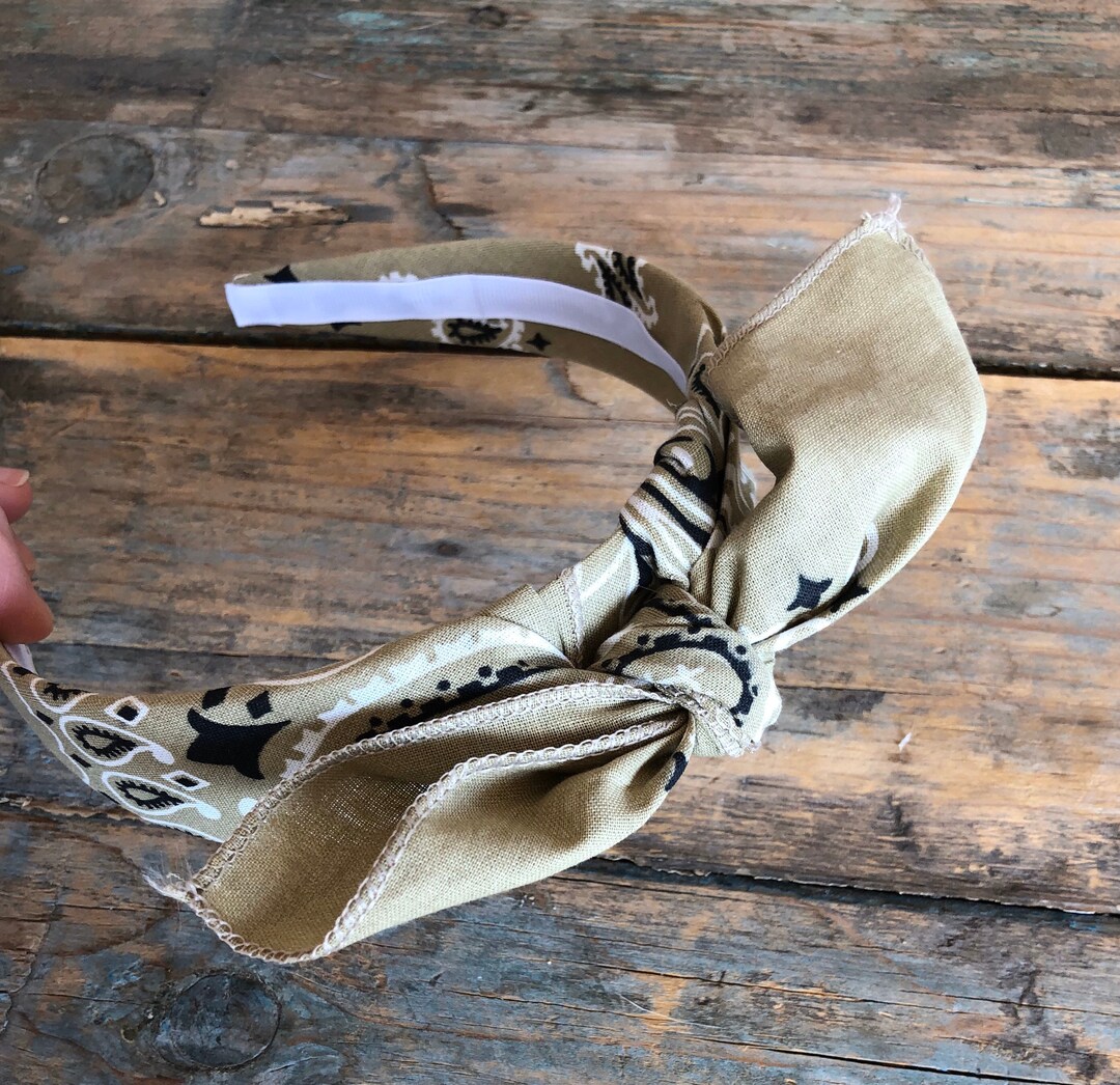 tied bandana headband