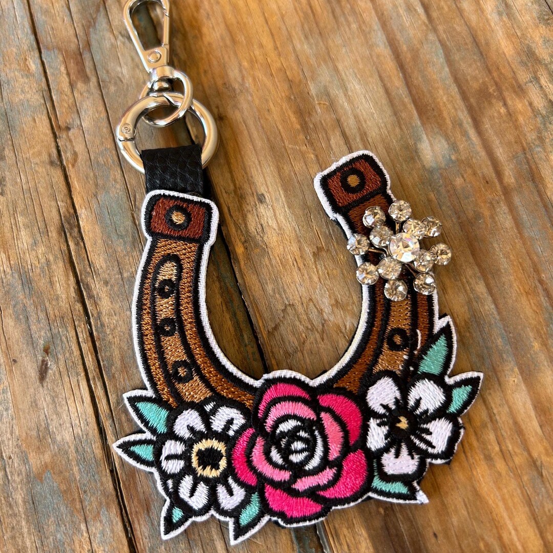 Riley Cowgirl Boot Beaded Bag Charm main image 1