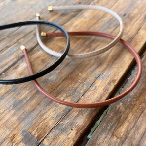 Minimalist Faux Leather Skinny Headband: Simple Hair Accessory