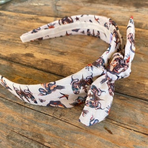 Mini Traditional Tattoo Tie Headband,  Bandana Head Wrap, Rock Fashion Headband, Pin Up Headband, Women&#39;s Headband, Girls Hairband, Tattoo
