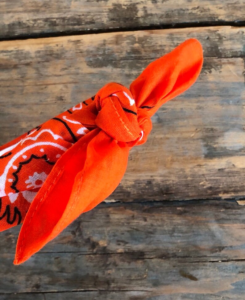 NARANJA Bandana Knot Tie Headband Bandanna Head Wrap Rock Etsy