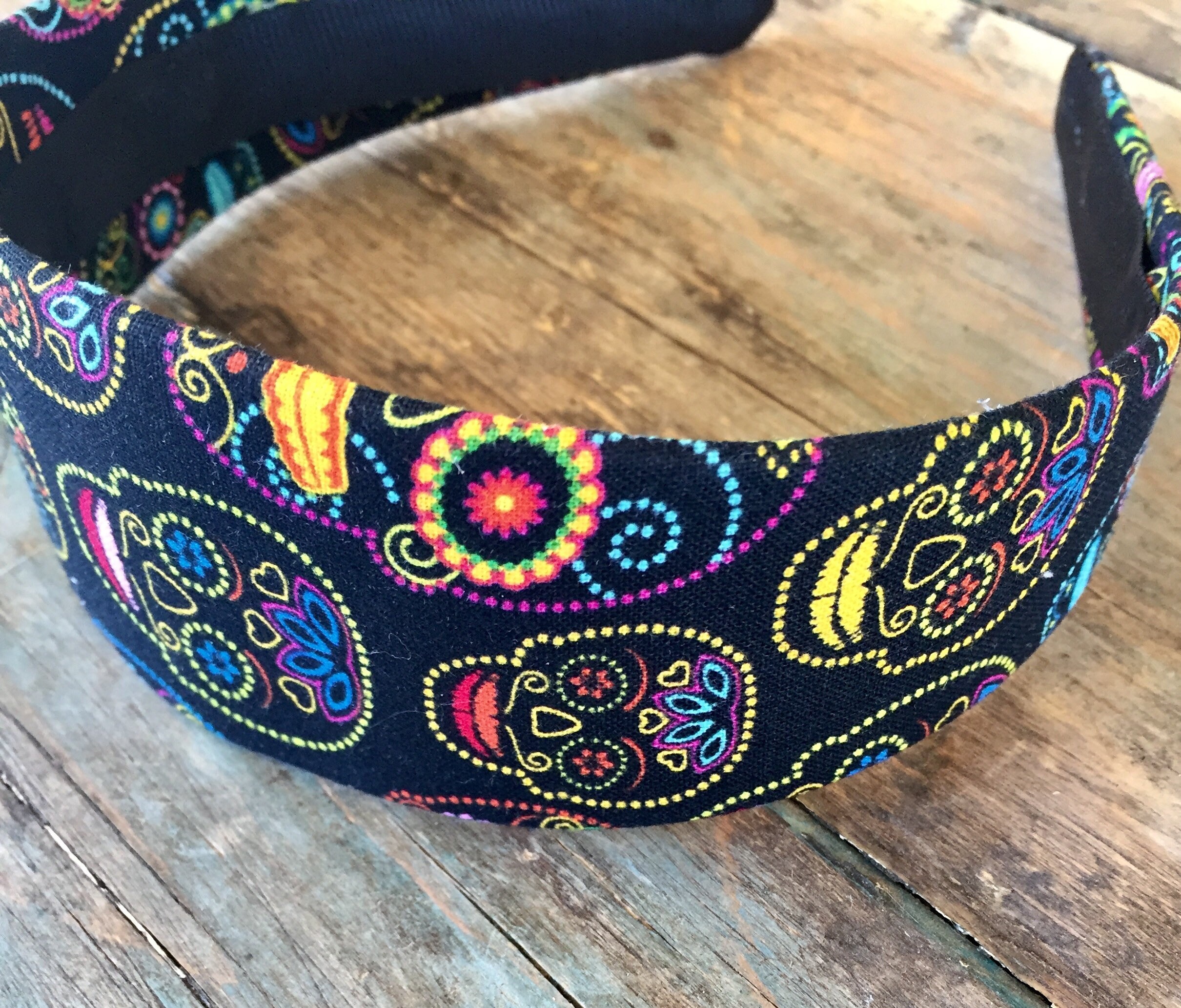 Black Skulls Crossbones Headband Hairband Bandana Hair Tie Band Pirate Costume E - Foto 11