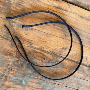 Black Satin DIY Headband Blanks - 5mm, 15 Inch - (5 Quantity)