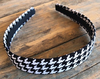 Houndstooth Headband: Black and White Fashion Hairband