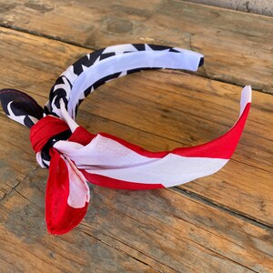American Flag Knot Tied Headband, Bandana Head wrap, Patriotic HairBand, American Headband, 4th of July Headband image 4