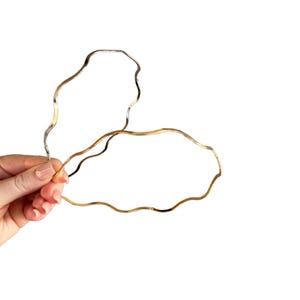GOLD|SILVER- Wavy Metal Minimalist Skinny Headband, Lightweight Hairband, Fashion Hair Accessory For Women, Classy Headband