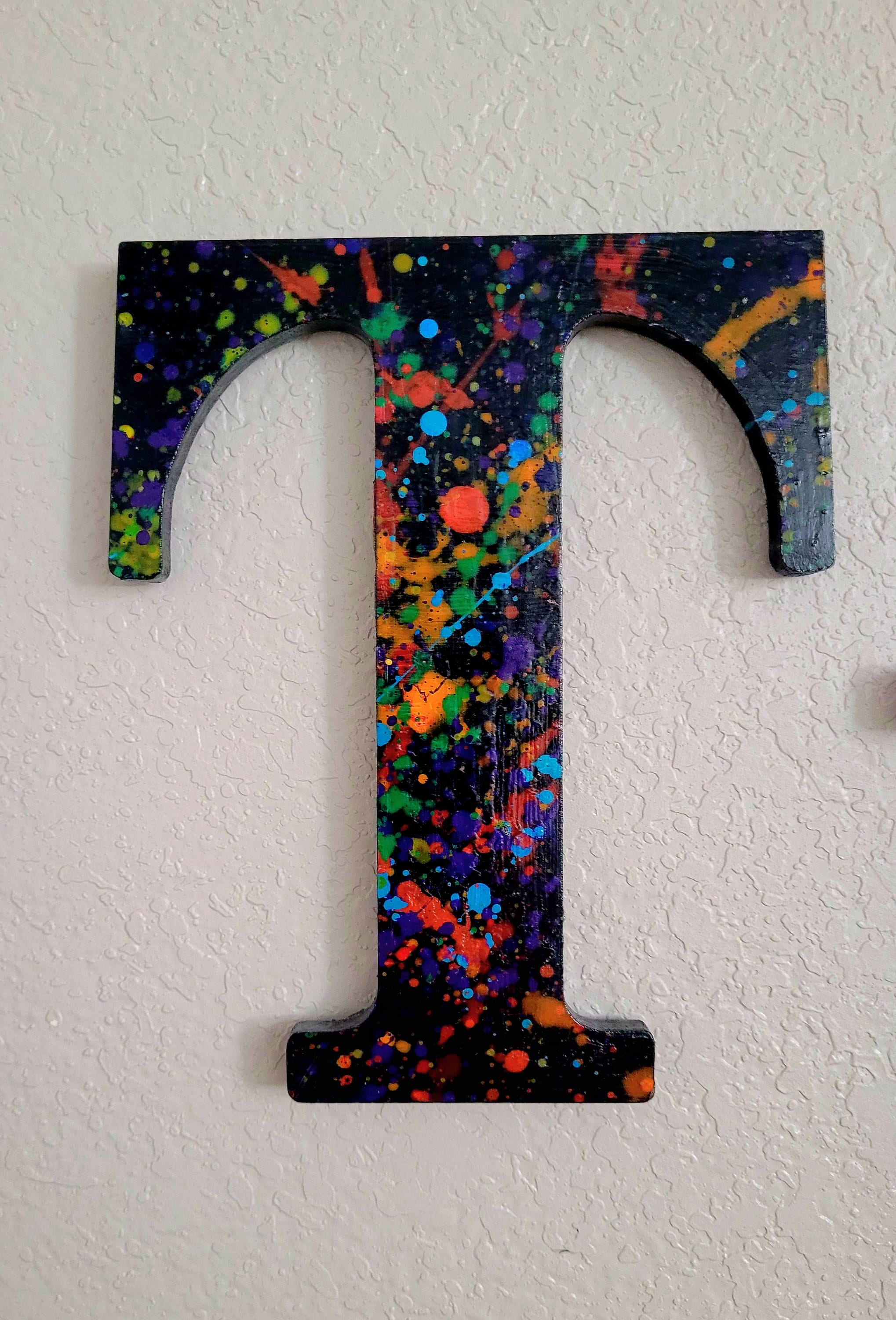 Splatter Writing Splatter Art Wooden Letters - Etsy