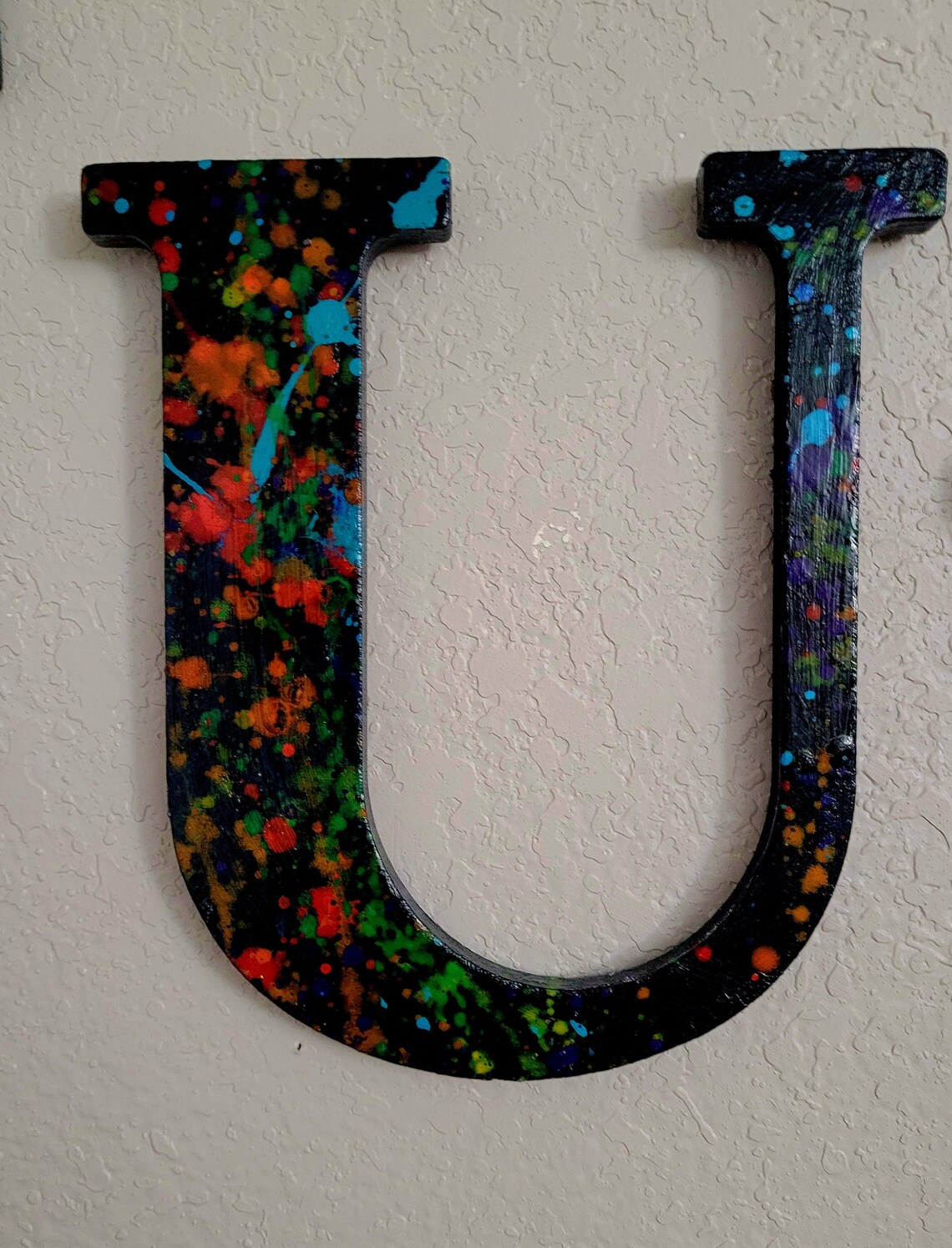 Splatter Writing Splatter Art Wooden Letters - Etsy