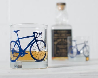 BICYCLE GLASSES rocks bike screenprint glassware Set of 2