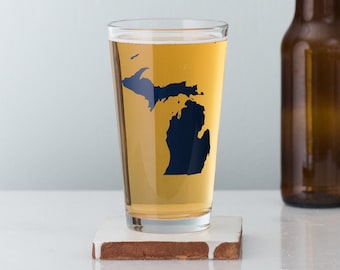 Michigan Pint Glass- SET of 2
