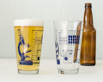 Science Tools Pint Glass- SET of 2