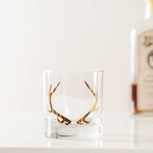 20K Gold Antler Rocks Glasses SET of 2 image 2