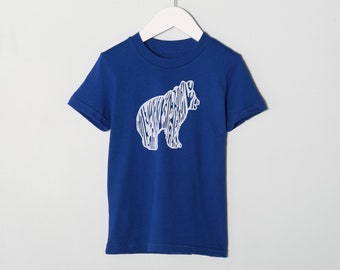 Kids Baby Bear Faux Bois TSHIRT