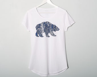 Women’s Mama Bear Faux Bois Scoop Tee