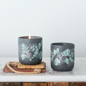 Monstera Wrap Candle, Beach House, Soy Wax