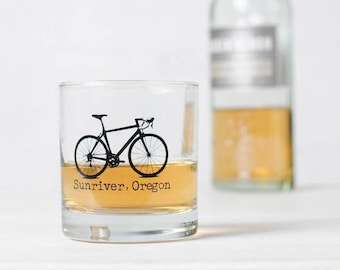 Customized Bicycle Rocks Glasses- SET of 6