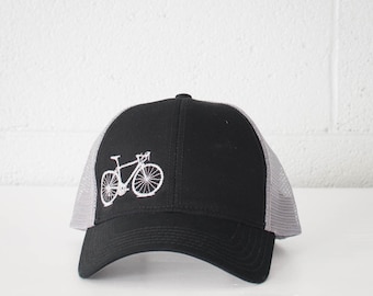 VITAL BICYCLE Mesh Back Cap Low Profile Black and Gray