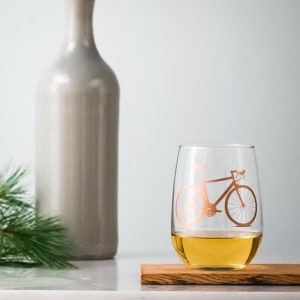 Bicycle Stemless Wine Glasses SET of 2 image 3