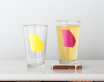 Georgia Pint Glass- set of 2, limited edition color