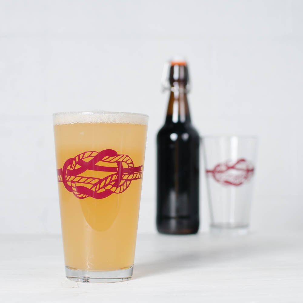 The Nautical set 4 screen printed pint glasses gold Etsy