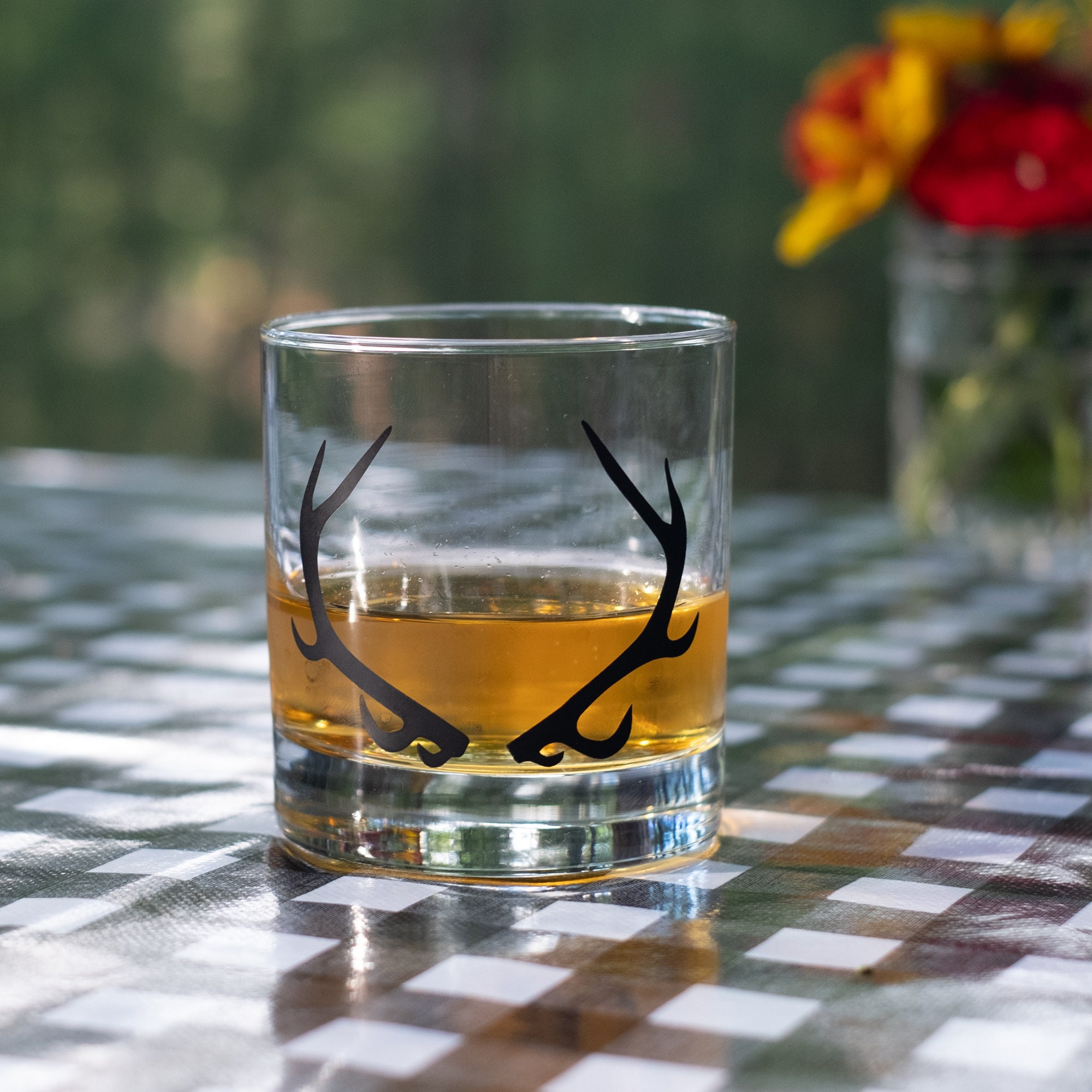 Antler Screen Printed Glassware Matte Black Pints and Old Etsy Ireland
