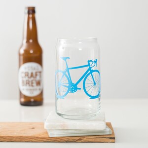 Bicycle Can Glasses SET of 2 Bluebird
